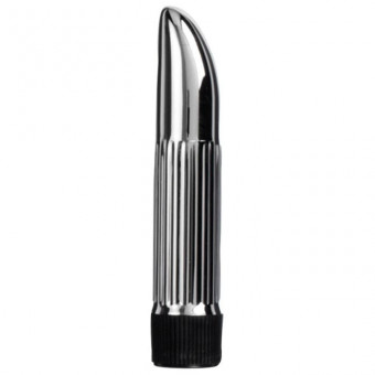 Миниатюрный серебристый вибратор Ladyfinger - 13 см., Seven Creations