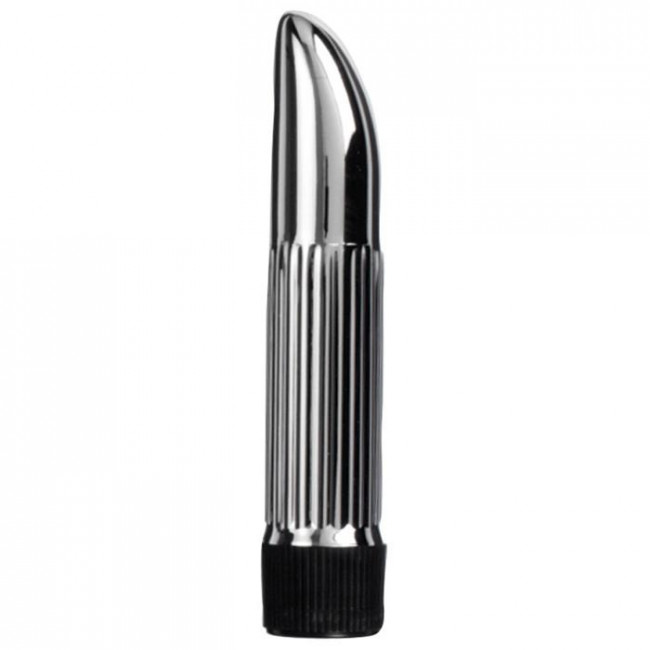 Миниатюрный серебристый вибратор Ladyfinger - 13 см., Seven Creations