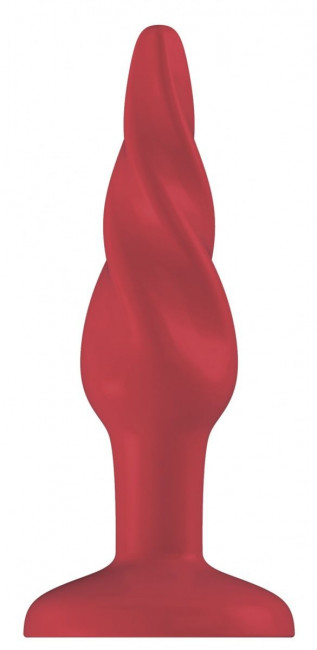 Красная витая анальная пробка Rounded 5 Inch - 12,7 см., Shots Media BV