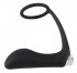 Черное эрекционное кольцо с анальной вибропробкой Vibrating Ring & Plug