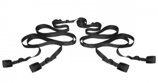 Бондаж для фиксации на кровати Hold Me Under the Bed Restraint System, XR Brands Бондаж для фиксации на кровати Hold Me Under the Bed Restraint System, XR Brands