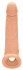 Телесная насадка с кольцом Penis Extender with Rings - 22 см.