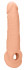 Телесная насадка с кольцом Penis Extender with Rings - 22 см.