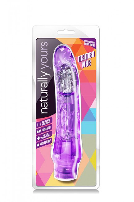 Фиолетовый вибратор-реалистик Mambo Vibe - 22,8 см.