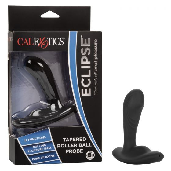 Черный вибромассажер простаты Eclipse Tapered Roller Ball Probe, California Exotic Novelties Черный вибромассажер простаты Eclipse Tapered Roller Ball Probe, California Exotic Novelties