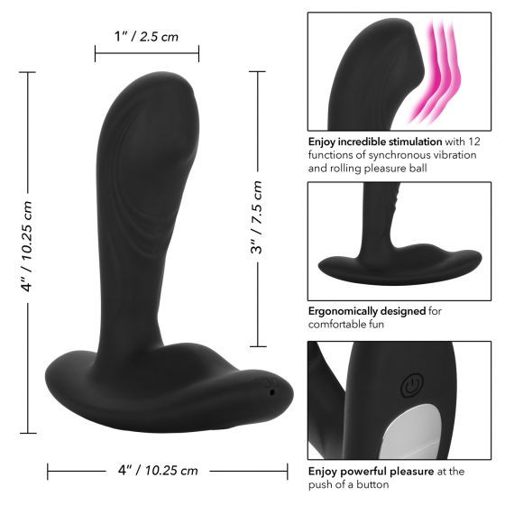 Черный вибромассажер простаты Eclipse Tapered Roller Ball Probe, California Exotic Novelties Черный вибромассажер простаты Eclipse Tapered Roller Ball Probe, California Exotic Novelties