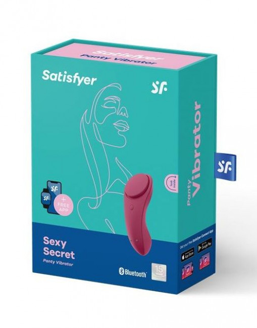 Бордовый бесшумный вибромассажер в трусики Sexy Secret Бордовый бесшумный вибромассажер в трусики Sexy Secret