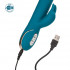 Бирюзовый вибратор с изогнутой головкой Jack Rabbit Signature Silicone Rocking "G" Rabbit - 20 см., California Exotic Novelties Бирюзовый вибратор с изогнутой головкой Jack Rabbit Signature Silicone Rocking "G" Rabbit - 20 см., California Exotic Novelties