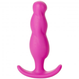 Розовая анальная пробка Mood Naughty 3 3" Silicone для ношения - 7,6 см., Doc Johnson