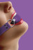 Кляп-шар на фиолетовых ремешках Solid Ball Gag, Shots Media BV Кляп-шар на фиолетовых ремешках Solid Ball Gag, Shots Media BV