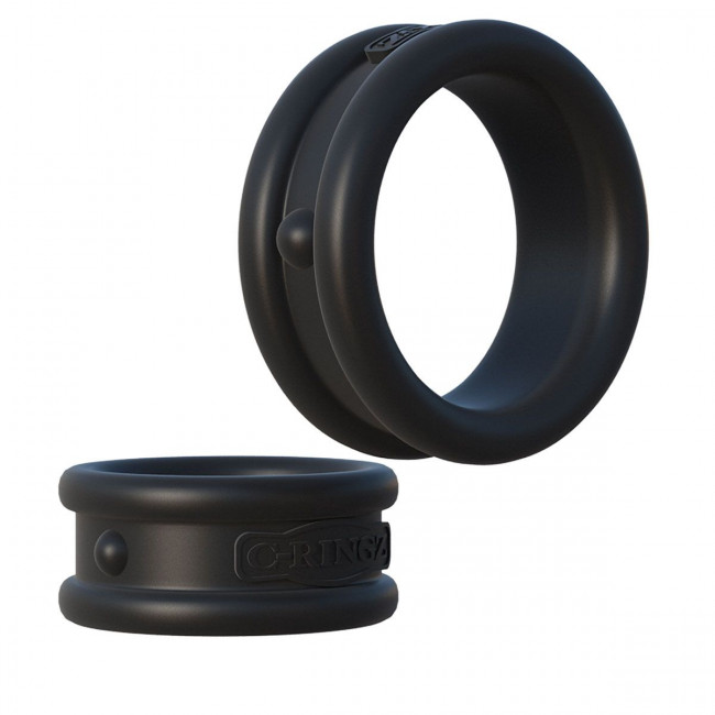 Набор из двух эрекционных колец Max-Width Silicone Rings, Pipedream