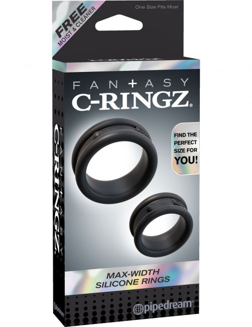 Набор из двух эрекционных колец Max-Width Silicone Rings, Pipedream