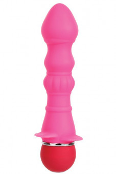 Розовый вибромассажер для анальной стимуляции PURRFECT SILICONE ANAL VIBRATOR PINK - 12,7 см., Dream Toys