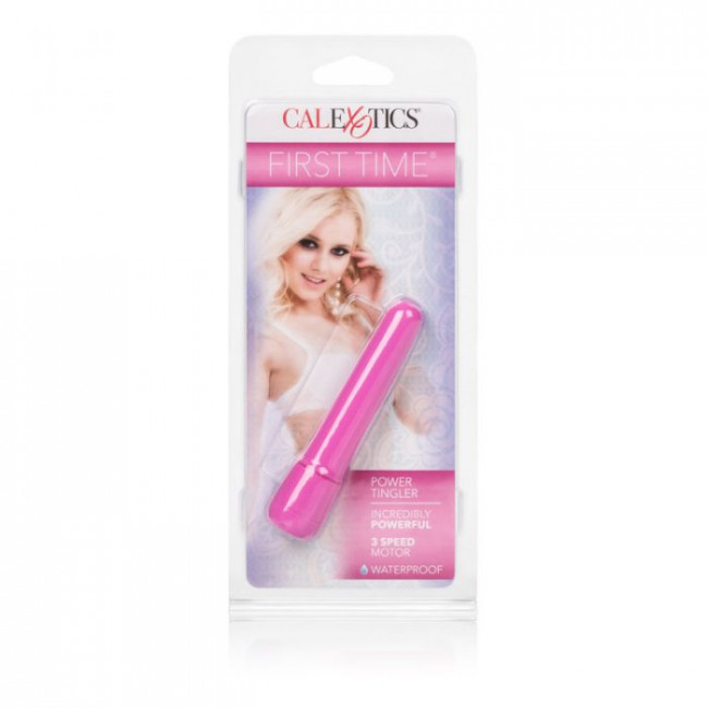 Розовая вибропуля First Time Power Tingler, California Exotic Novelties