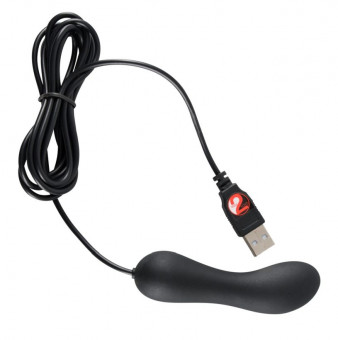 Чёрный, работающий напрямую от USB-порта вибромассажёр, Orion