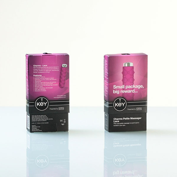 Розовый вибромассажер с рельефной поверхностью серии Charms Lace - Raspberry Pink, Jopen Розовый вибромассажер с рельефной поверхностью серии Charms Lace - Raspberry Pink, Jopen