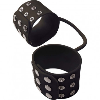 Черные наручники из силикона SILICONE CUFFS, Pipedream
