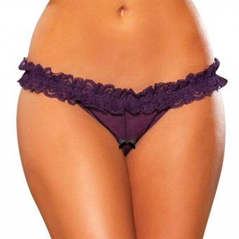 Темно-фиолетовые трусики-танга, Hustler Lingerie