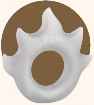 Белое эрекционное кольцо Flame, Fun Factory