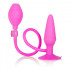 Розовый анальный расширитель на присоске Booty Pumper Medium - 11,5 см., California Exotic Novelties