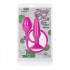 Розовый анальный расширитель на присоске Booty Pumper Medium - 11,5 см., California Exotic Novelties