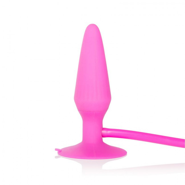 Розовый анальный расширитель на присоске Booty Pumper Medium - 11,5 см., California Exotic Novelties