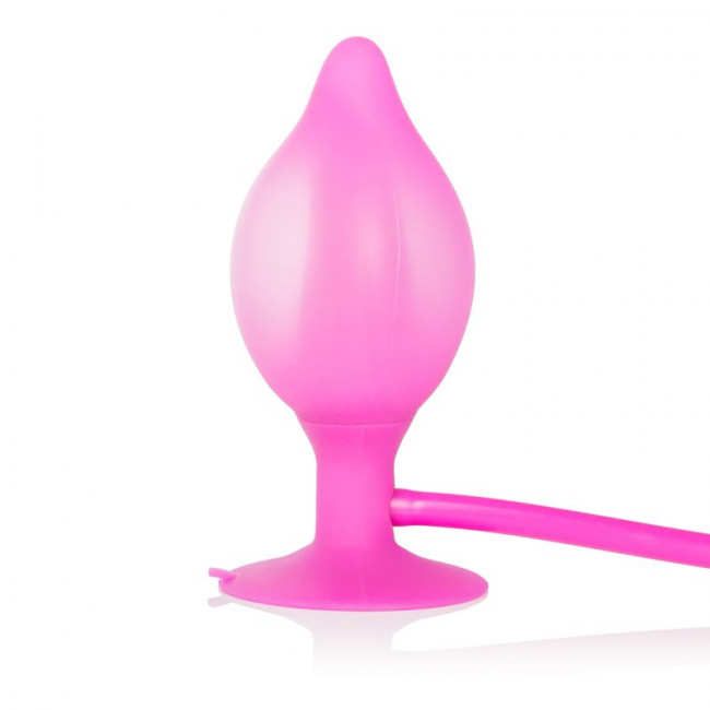 Розовый анальный расширитель на присоске Booty Pumper Medium - 11,5 см., California Exotic Novelties