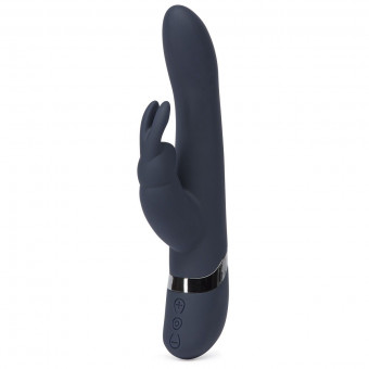 Тёмно-синий вибратор Oh My USB Rechargeable Rabbit Vibrator - 25,4 см., Fifty Shades of Grey