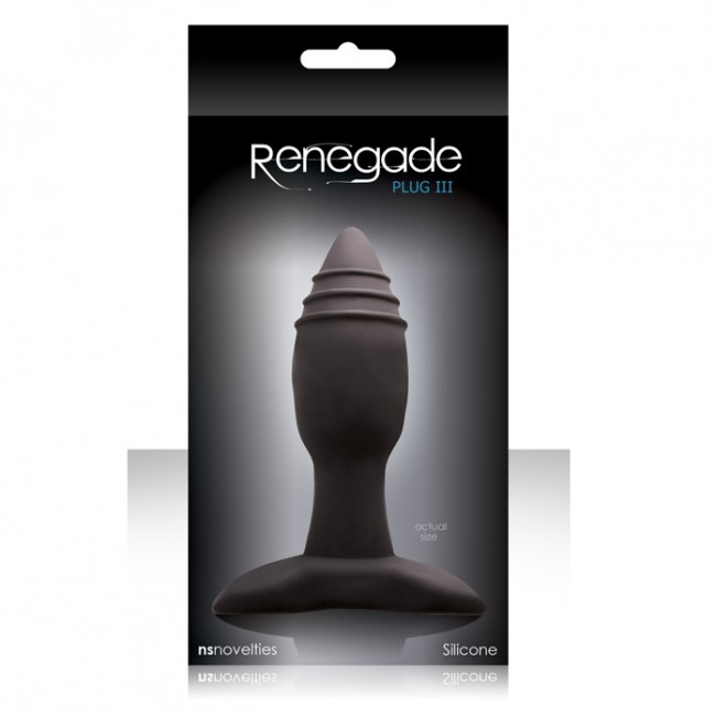 Малая черная анальная пробка RENEGADE PLUG 3 - 10 см., NS Novelties Малая черная анальная пробка RENEGADE PLUG 3 - 10 см., NS Novelties