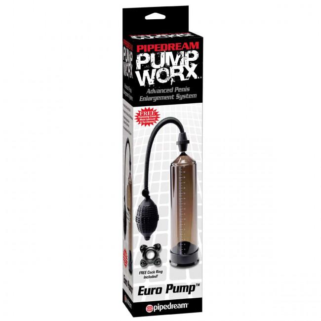 Черная мужская помпа Euro Pump, Pipedream