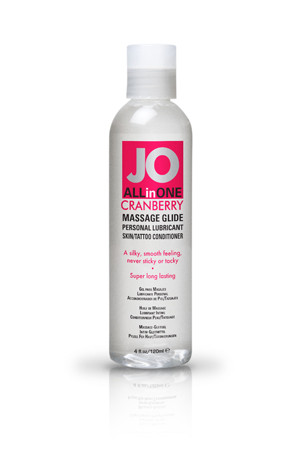 Массажный гель-масло ALL-IN-ONE Massage Oil Cranberry клюквенный - 120 мл., System JO Массажный гель-масло ALL-IN-ONE Massage Oil Cranberry клюквенный - 120 мл., System JO