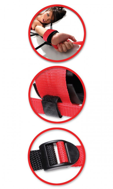 Набор для фиксаций на кровати Fantasy Web Bed Restraint System, Pipedream