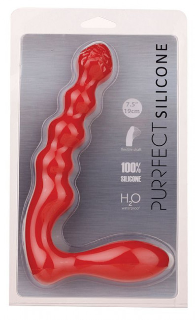 Красный силиконовый стимулятор PURRFECT SILICONE - 19 см., Dream Toys Красный силиконовый стимулятор PURRFECT SILICONE - 19 см., Dream Toys
