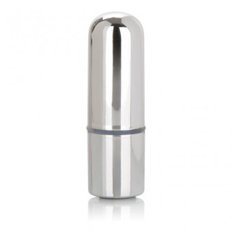 Серебристая перезаряжаемая вибропуля Rechargeable Mini Bullet, California Exotic Novelties