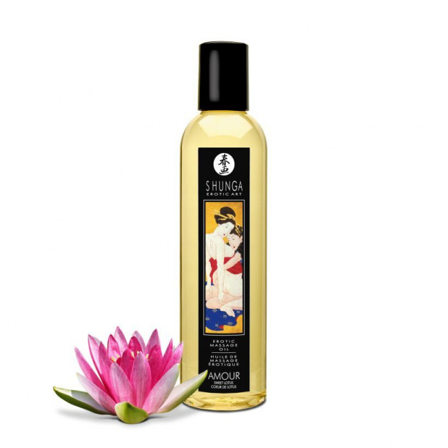 Массажное масло с ароматом цветков лотоса Amour Sweet Lotus - 250 мл., Shunga Массажное масло с ароматом цветков лотоса Amour Sweet Lotus - 250 мл., Shunga