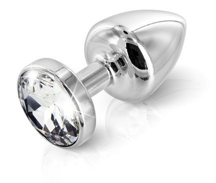 Серебристая анальная пробка ANNI round silver plated T2 - 7,5 см., DIOGOL