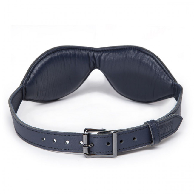 Тёмно-синяя кожаная маска на глаза No Bounds Collection Blindfold, Fifty Shades of Grey