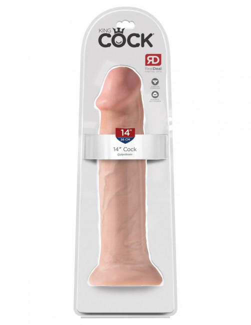 Телесный фаллоимитатор-гигант на присоске 14" Cock - 36 см., Pipedream Телесный фаллоимитатор-гигант на присоске 14" Cock - 36 см., Pipedream