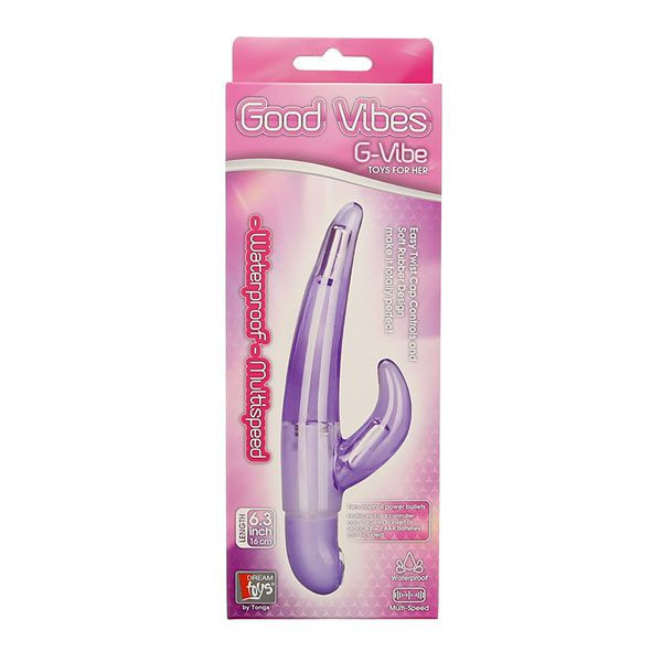 Фиолетовый вибратор для G-стимуляции GOOD VIBES G-VIBE - 16 см., Dream Toys Фиолетовый вибратор для G-стимуляции GOOD VIBES G-VIBE - 16 см., Dream Toys