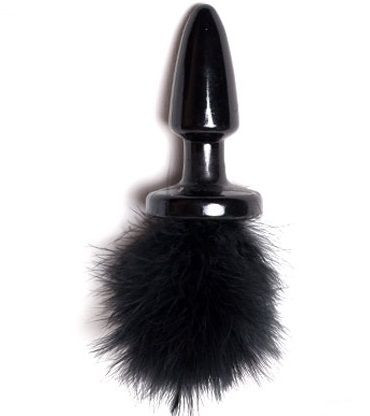 Пробка с хвостиком Black Bunny - 11 см., 4sexdreaM