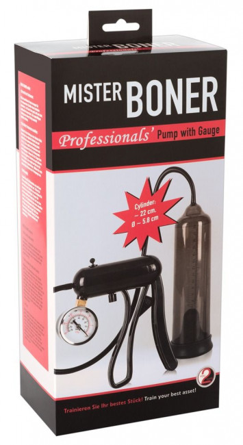 Черная вакуумная помпа с манометром Mister Boner Professionals Pump , Orion Черная вакуумная помпа с манометром Mister Boner Professionals Pump , Orion