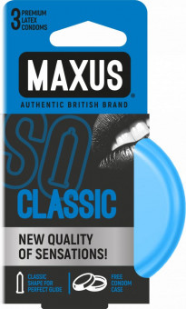 Классические презервативы в железном кейсе MAXUS Classic - 3 шт., Maxus