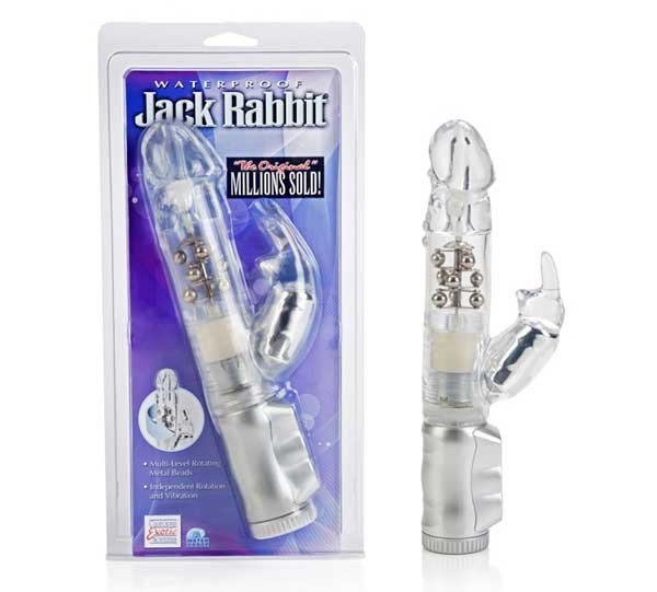 Прозрачный водонепроницаемый вибромассажер JACK RABBIT, California Exotic Novelties Прозрачный водонепроницаемый вибромассажер JACK RABBIT, California Exotic Novelties