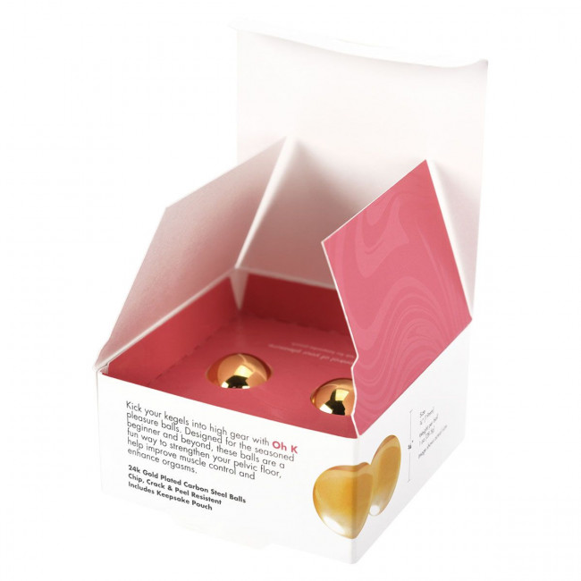 Вагинальные шарики 24К GOLD PLATED PLEASURE BALLS с золотым покрытием, CG Вагинальные шарики 24К GOLD PLATED PLEASURE BALLS с золотым покрытием, CG