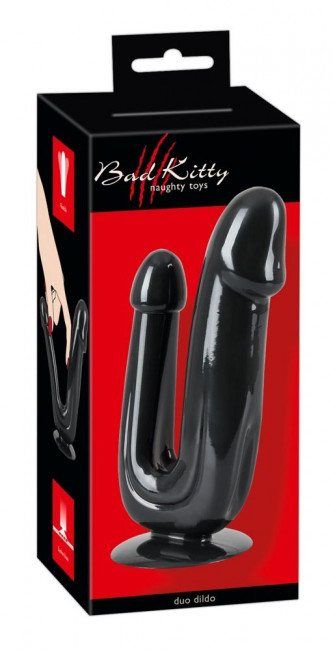 Чёрный анально-вагинальный фаллоимитатор Duo Dildo - 17,5 см., Orion Чёрный анально-вагинальный фаллоимитатор Duo Dildo - 17,5 см., Orion