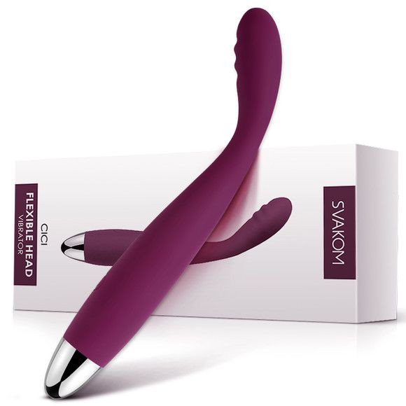 Фиолетовый вибратор Cici Violet с гнущейся головкой - 18,2 см., Svakom Фиолетовый вибратор Cici Violet с гнущейся головкой - 18,2 см., Svakom