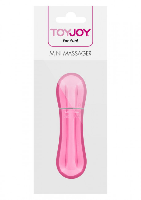 Розовый мини-вибромассажер MINI VIBRATING MASSAGER - 8 см., Toy Joy