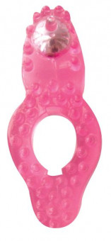Розовое эрекционное кольцо Super Stretchy Cockring, Bior toys