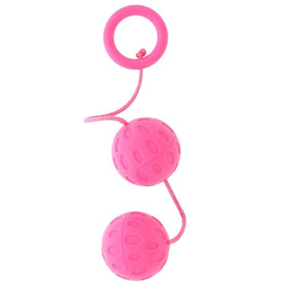 Розовые вагинальные шарики с рельефом GOOD VIBES ROTO BALLS, Dream Toys Розовые вагинальные шарики с рельефом GOOD VIBES ROTO BALLS, Dream Toys