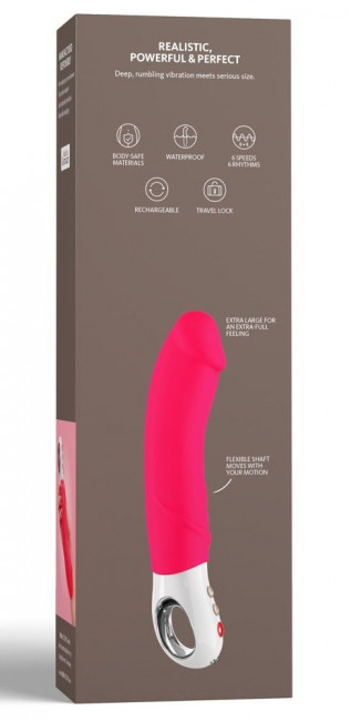 Ярко-розовый вибратор Big Boss - 23,5 см., Fun Factory